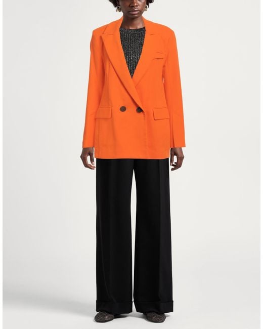 Beatrice B. Orange Blazer Cotton