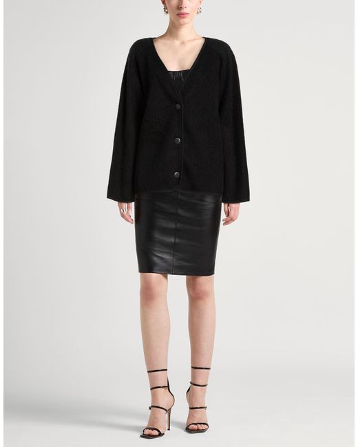 Baserange Black Cardigan Wool