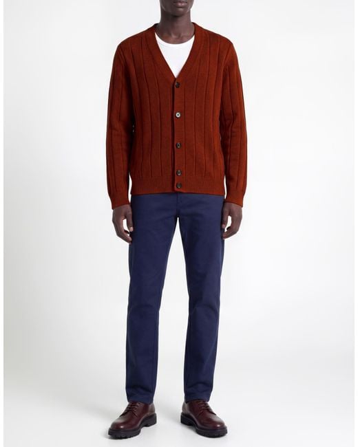 Zanone Orange Cardigan for men