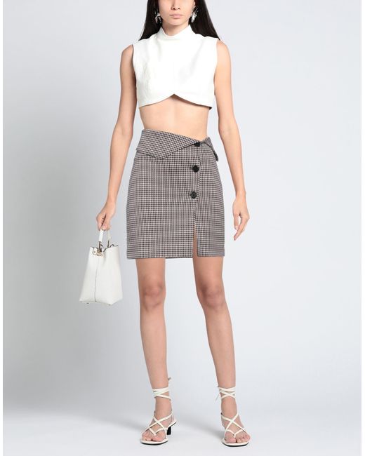 MSGM Gray Mini Skirt
