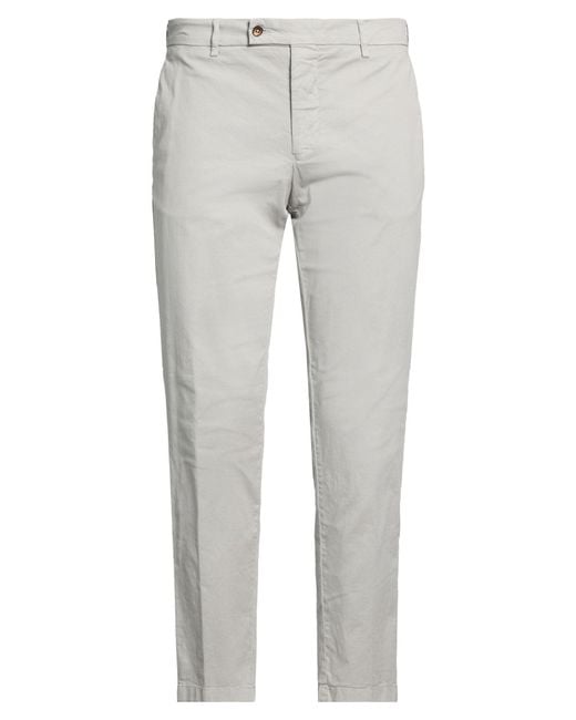 Berwich Gray Light Pants Cotton, Elastane for men