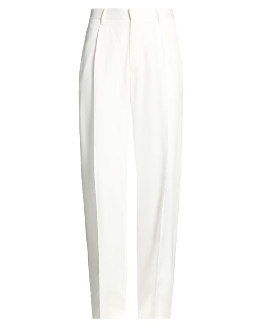 Lardini White Pants Viscose for men
