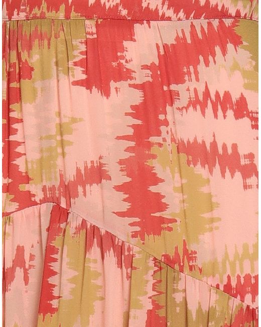 Dondup Red Maxi Skirt Viscose