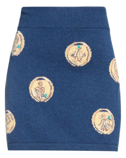 Barrie Blue Mini Skirt