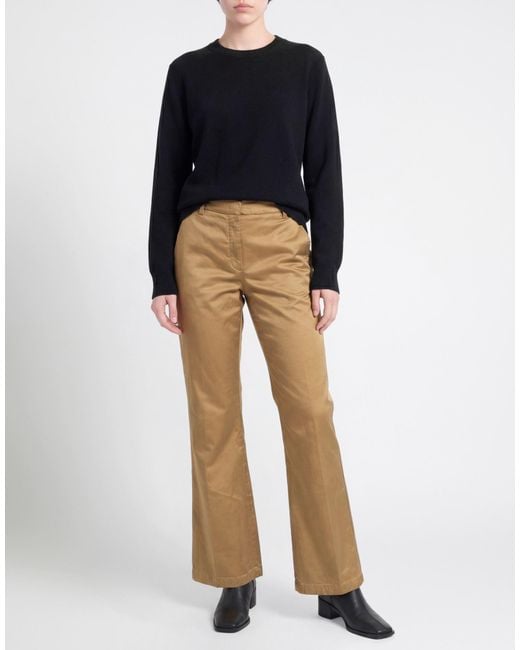 Department 5 Natural Khaki Pants Cotton, Viscose, Elastane