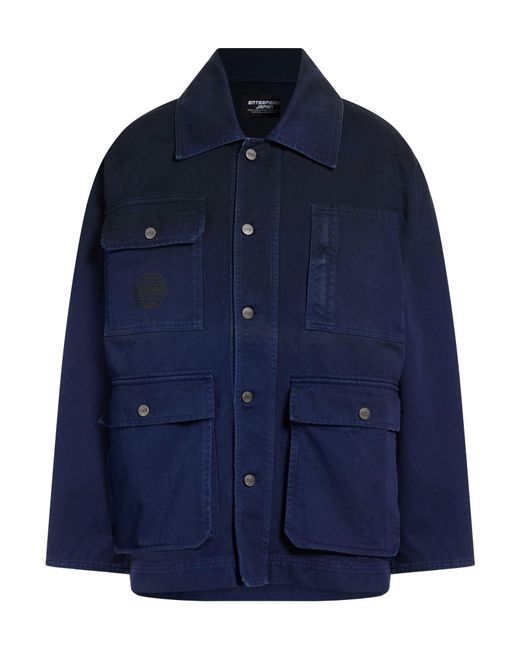 ENTERPRISE JAPAN Blue Jacket Cotton for men