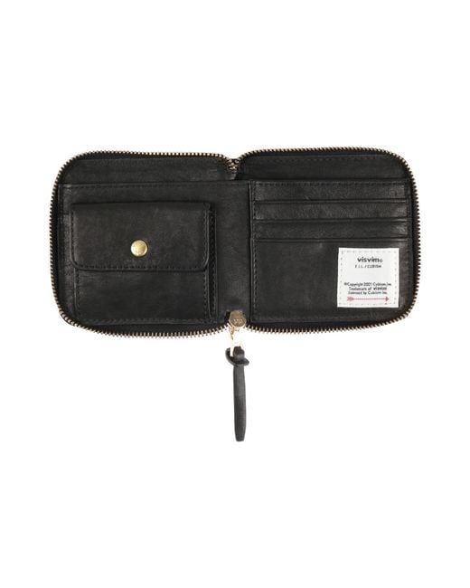 Visvim Black Wallet Leather for men