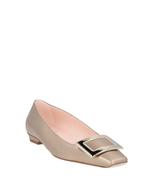 Roger Vivier Pink Ballet Flats Leather