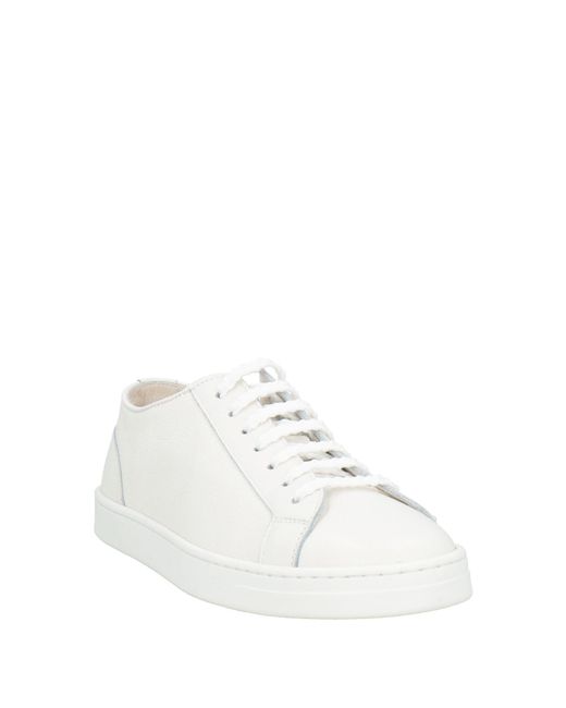 Doucal's White Sneakers Leather