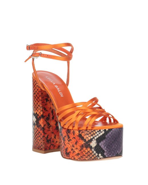 Lella Baldi Orange Sandals