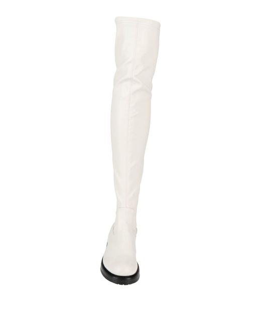 Strategia White Boot Leather