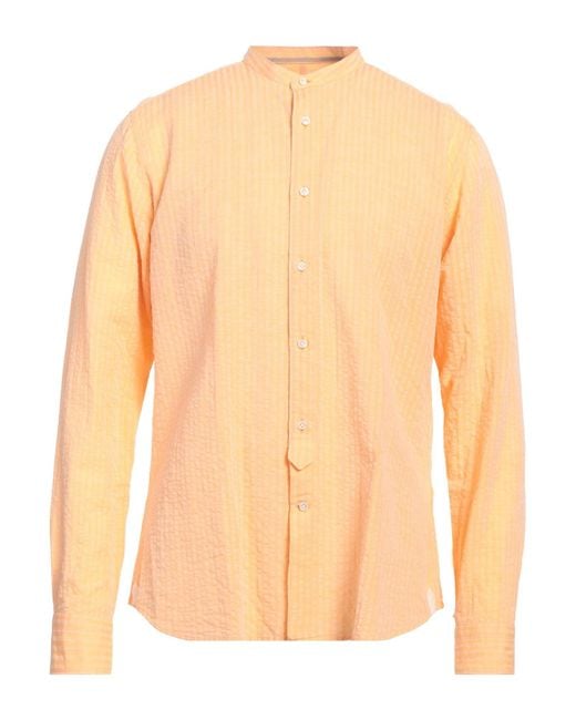 Camisa Tintoria Mattei 954 de hombre de color Orange