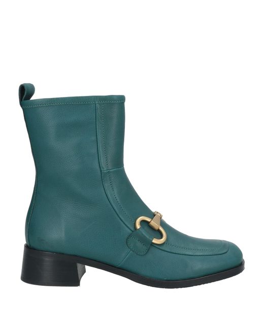 Elvio Zanon Green Ankle Boots