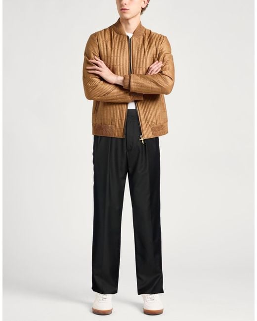 Caruso Black Pants Wool for men