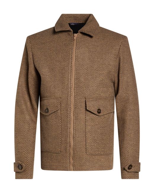 Exte Brown Jacket Polyester, Viscose, Acrylic for men