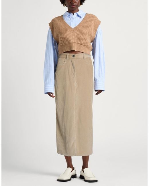 Weekend by Maxmara Natural Midi Skirt Cotton