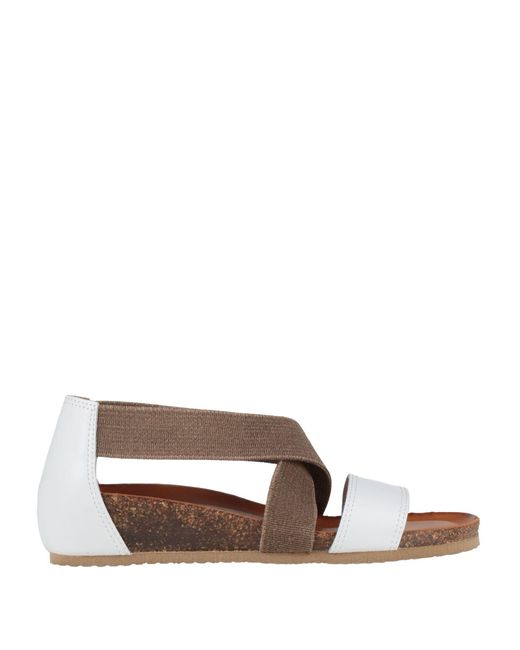 Igi&co White Sandals Calfskin, Textile Fibers