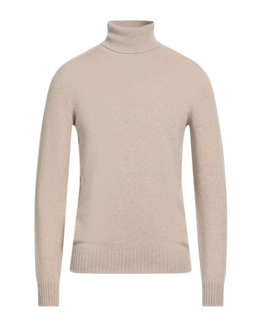 Roberto Collina Natural Turtleneck Cashmere, Alpaca Wool for men