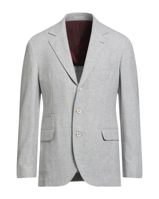 Brunello Cucinelli Gray Blazer for men