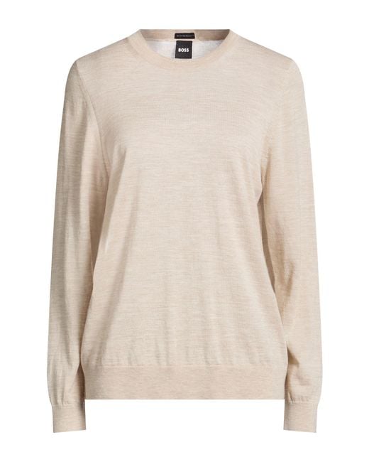 Pullover Boss de color Natural