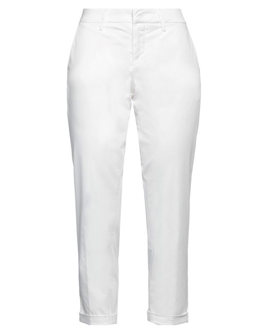 Fay White Cropped Trousers