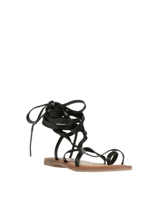 Gioseppo Black Thong Sandal