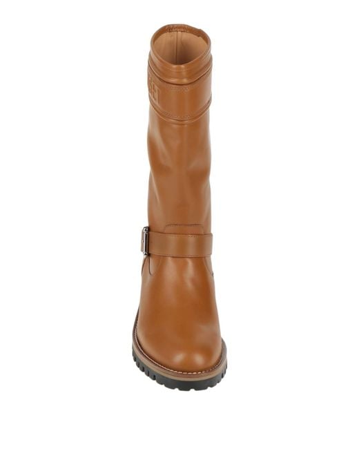 Twinset Brown Camel Boot Leather