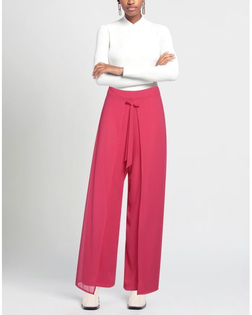 Clips More Red Fuchsia Pants Polyester