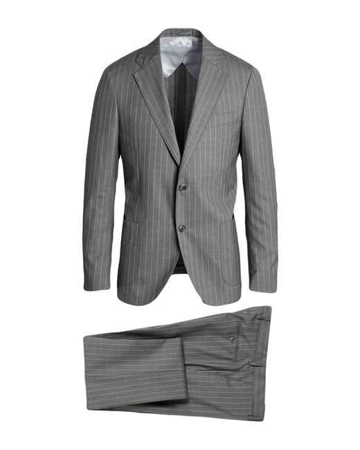 Lardini Gray Suit Wool for men