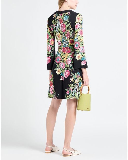 Etro Black Mini Dress Viscose, Elastane