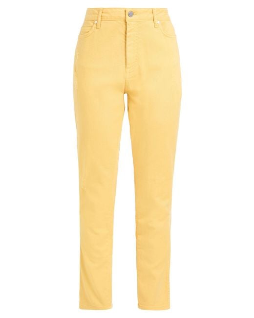 ERMANNO FIRENZE Yellow Jeans Cotton, Elastane
