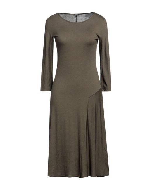 Aspesi Gray Midi-Kleid