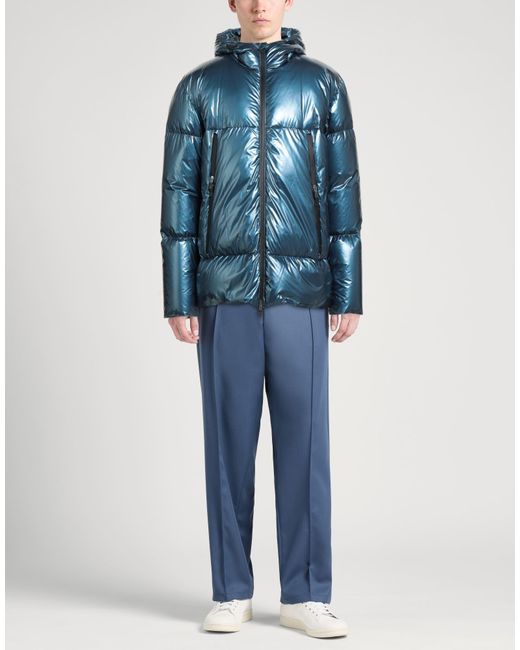 Herno Blue Laminar Deep Puffer Polyamide for men