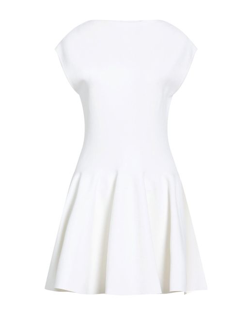 Alaïa White Mini Dress Viscose, Polyamide, Polyester, Elastane