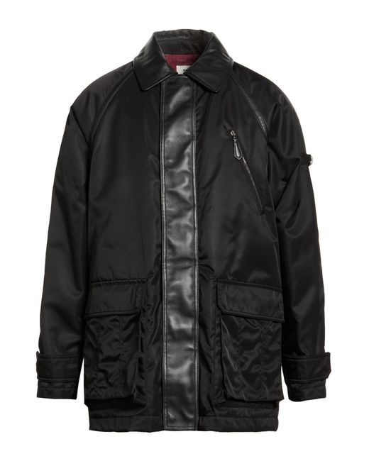 Bally Black Jacket Nylon, Lambskin for men