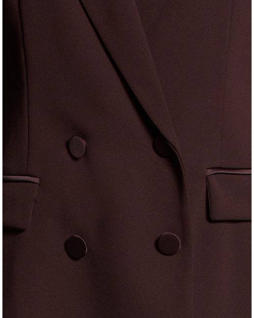 ViCOLO Brown Blazer Polyester, Elastane