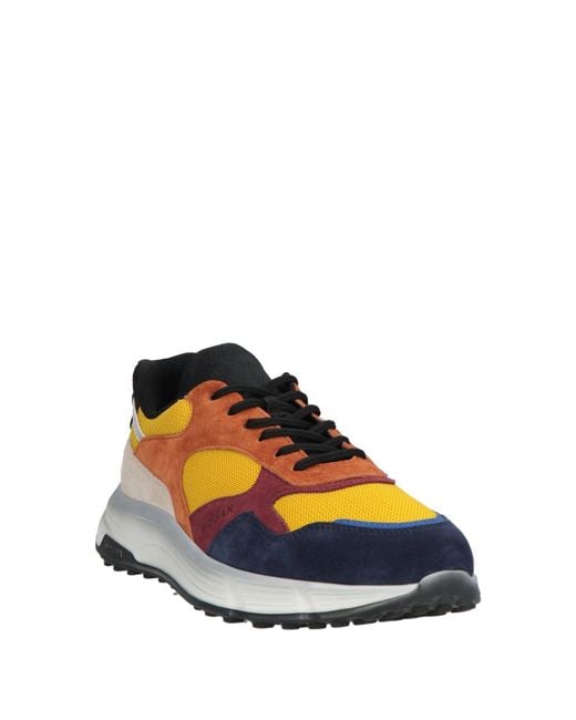 Hogan Blue Sneakers Textile Fibers, Leather for men
