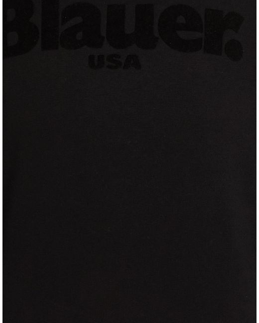 Blauer Black Sweatshirt Cotton, Polyester for men