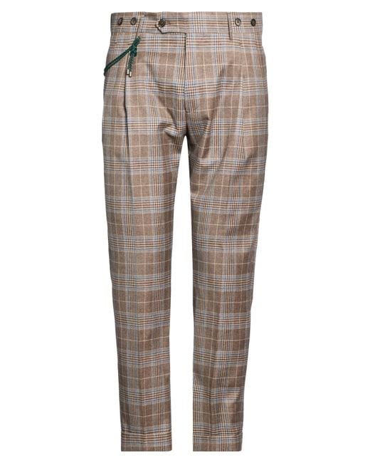 Berwich Gray Pants Virgin Wool, Cotton, Silk for men
