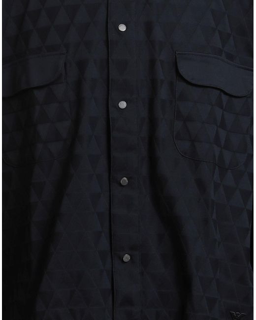 Emporio Armani Blue Shirt Cotton for men