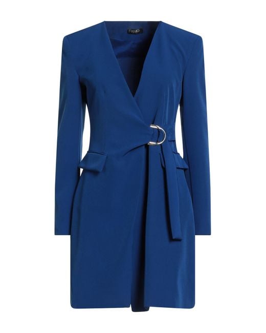 Liu Jo Blue Mini Dress Polyester, Elastane