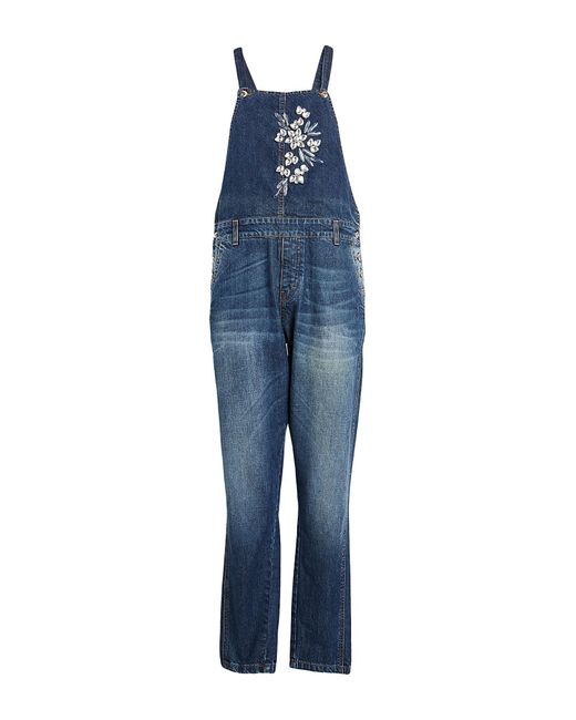 Biancoghiaccio Blue Overalls Cotton