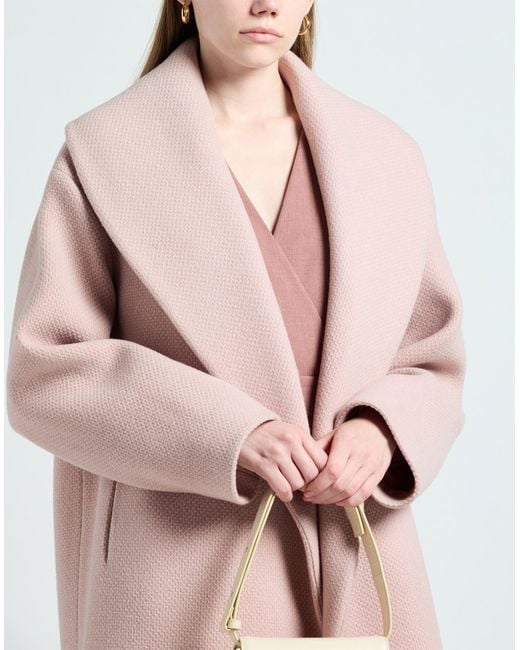 Eleventy Pink Light Coat Wool, Cashmere