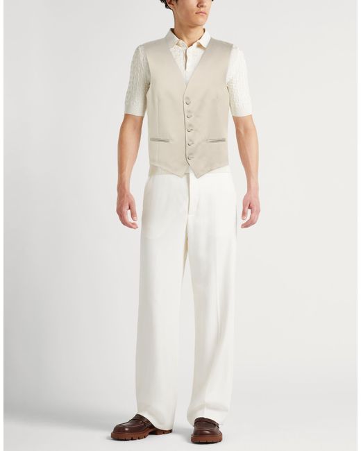 Manuel Ritz White Tailored Vests for men
