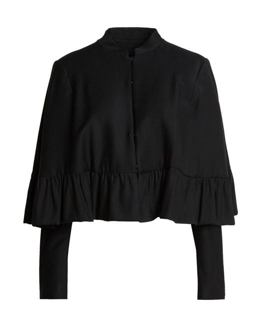 Twinset Black Jacket Viscose, Wool, Elastane
