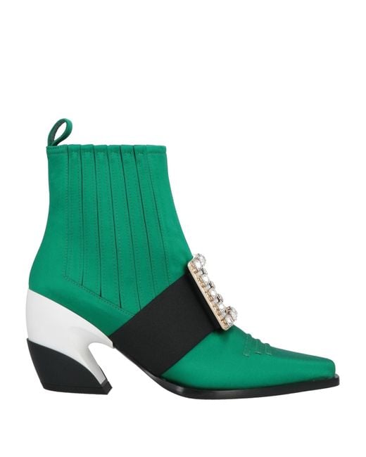 Roger Vivier Green Ankle Boots