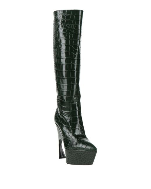 Victoria Beckham Green Dark Boot Leather