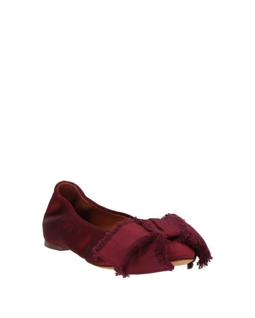 Lanvin Red Ballet Flats