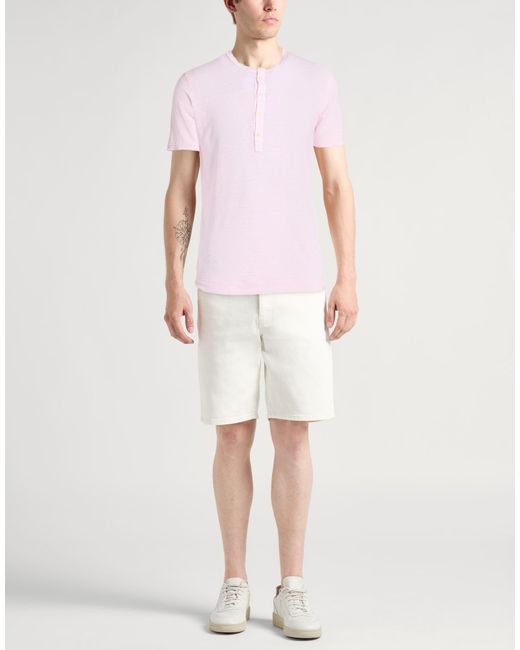 120% Lino Pink T-Shirt for men