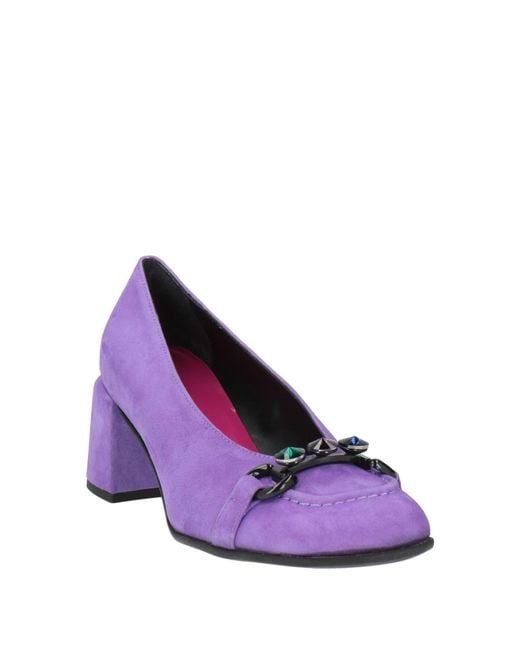 Bruglia Purple Pumps Leather